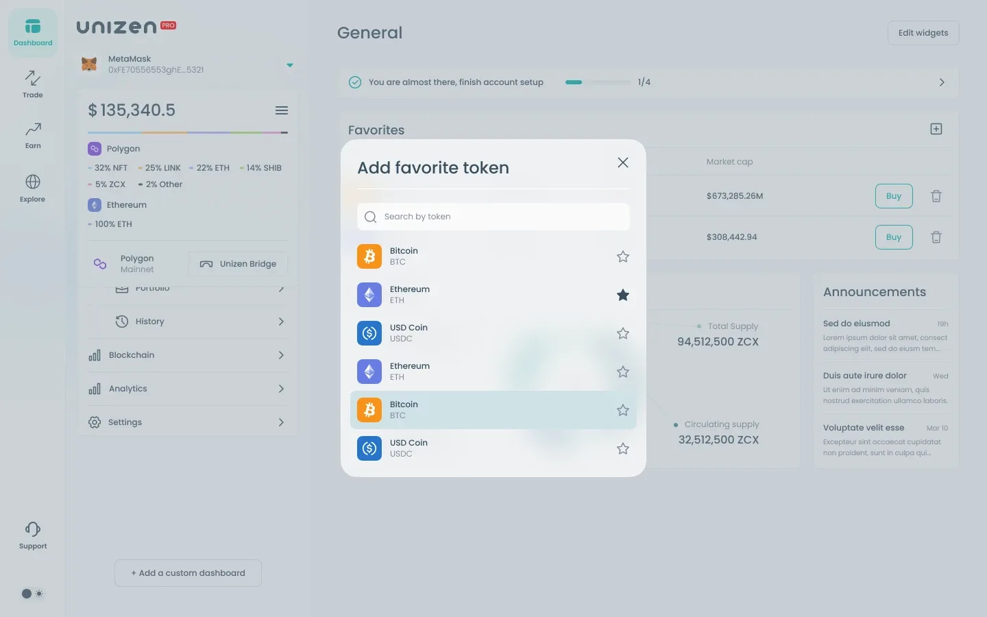 Add favorite token